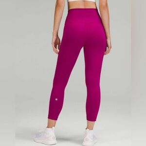 Lululemon Wunder Train High-Rise Leggings Magenta Purple Sporty Yoga Pants
